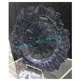 LOT, 220 PCS, 13" D BLACK OYSTER CHARGER PLATES