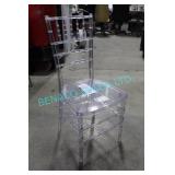 103X, CLEAR STACKABLE CHIIVARI CHAIRS (no seats)