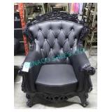 1X, LEXINGTON MATTE BLACK  ARMCHAIR