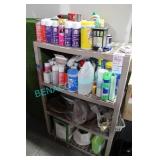 LOT, RACK OF MISC SPRAYPAINT & CRAFT SUPPLIES