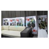 LOT, 7 OVERSIZED PLAYING CARD PROPS (SOME BENT)