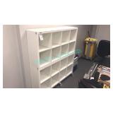 1X, WHITE CUBE STORAGE SHELVES