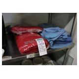 LOT,15X BLUE/RED TABLE CLOTHES (APRX. 72" X 144")