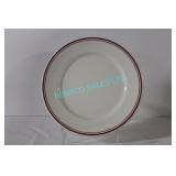 LOT, APRX 107PCS DUDSON 7 PLATES W/ RED RIM