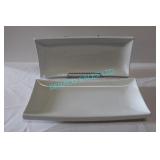 LOT, 23PCS 11 x 5 WHITE PLATTERS