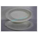 LOT, 15PCS, 11 OVAL SERVING DISHES W/ PATT. RIM
