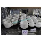 LOT, 8X SUGAR BOWLS & 24 STEELITE BOWLS / HANDLES