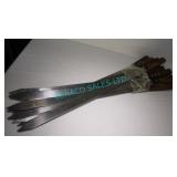 LOT,20X THICK,25" S/S KEBAB SKEWERS W/ WOOD HANDLE