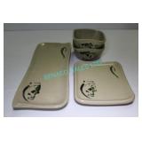 LOT,125PCS MELAMINE 5.5" & 10" PLATES & 3.5" BOWLS