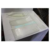 LOT,50PCS ASST SIZE PLASTIC PLATTERS & BOAT DISHES