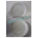 LOT, 55PCS 6.5"D BROWNE, WHITE SIDE PLATES