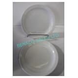 LOT, 55PCS 6.5" BROWNE WHITE SIDE PLATES