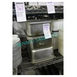 LOT, 5X FULL SIZE S/S INSERTS W/ 2 PLASTIC LIDS