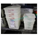 LOT, 6X 7.5QT, 3.5QT + 18QT PLASTIC MEASURE