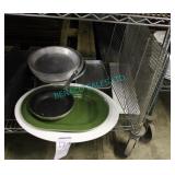 LOT, 20 PCS, MISC. BAKING PANS, PLATTERS, FRY PAN
