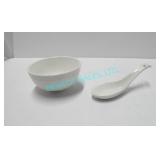 LOT, APRX. 150 PCS SPOONS + 20 PCS WHITE BOWLS