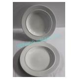 LOT, 56PCS, 9" PT TULOWICE, SHALLOW WHITE BOWLS