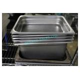 LOT,10 S/S INSERTS W/ 2 LIDS-FULL PERF,1/2,1/3,1/6