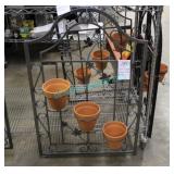 1X, IRON 3-POT HANGING FLORAL DISPLAY