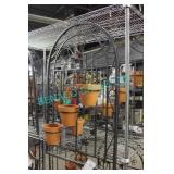 1X, IRON 3-POT HANGING FLORAL DISPLAY