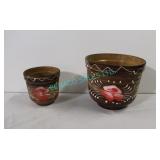 LOT, 22 PCS, ASST. PAINTED  POTS (4"-8.5")