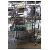 1X, 24.5"W 6 SHELF PORTABLE METAL DISPLAY RACK