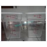 2X, 20L CAMBRO INGREDIENT BINS