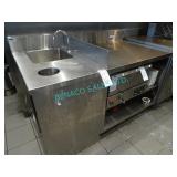 1X, 63" x 35" S/S COUNTER W/ SANI SINK