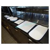 LOT, APRX 160PCS ASST WHITE MELAMINE DISHWARES