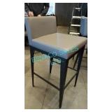 4X, GREY BAR STOOLS W/ METAL FRAME