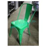 23X, GREEN METAL STACKABLE CHAIRS.  PLEASE NOTE:
