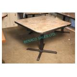 3X, 36" x 36" SPECKLED TABLES W/ BASES