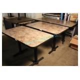 LOT, 12X SPECKLED TABLES  (3 SIZES, SEE NOTES)