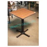 12X, 22"x22" DARK BROWN TABLES W/ BASES