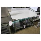 1X, 48" x 30" S/S TABLE W/ BACKSPLASH