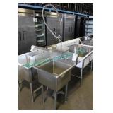 1X, 23" x 23" S/S 1 WELL SINK W/ WAND