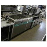 1X, 166" x 27 S/S COUNTER W/ SINKS, GARBAGE ETC