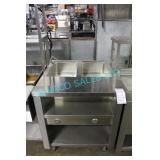 1X, 30" X  34" S/S 2 WELL STEAM TABLE 22OV @ 1