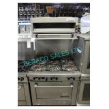 1X, GARLAND 6 BURNER GAS STOVE W/ OVEN +