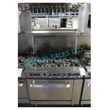 1X, IMPERIAL 6 BURNER GAS STOVE W/ OVEN + SHELF