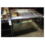 1X, 60" X 31" S/S TABLE W/2 APW  1 WELL WARMERS