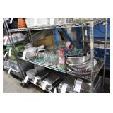 LOT,SHELF OF ASST. BAKING DISHES, JARS, BOWLS,ETC.