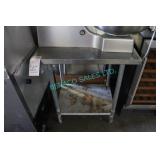 1X, 30" x 24" S/S TABLE W/ UNDERSHELF