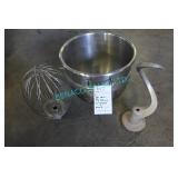 1X, 30QT S/S BOWL W/ HOOK & WHIP