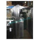 1X,48"x18", 4 SHELF CHROME RACK W/ POLES & CLIPS