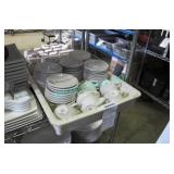 LOT, 60 PCS SAUCERS (ASST) + 22 PCS "CAMEO" CUPS