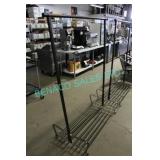 2X, METAL COAT RACKS  (NEED MORE SCREWS). PLEASE