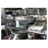 LOT, 2X S/S CHAFING DISHES W/ 2 EXTRA LIDS