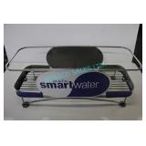 LOT, 2 SHELVES OF TABLE WARES + STANDS