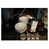 LOT, 28X ASST. BOWLS, SPOONS, ETC.